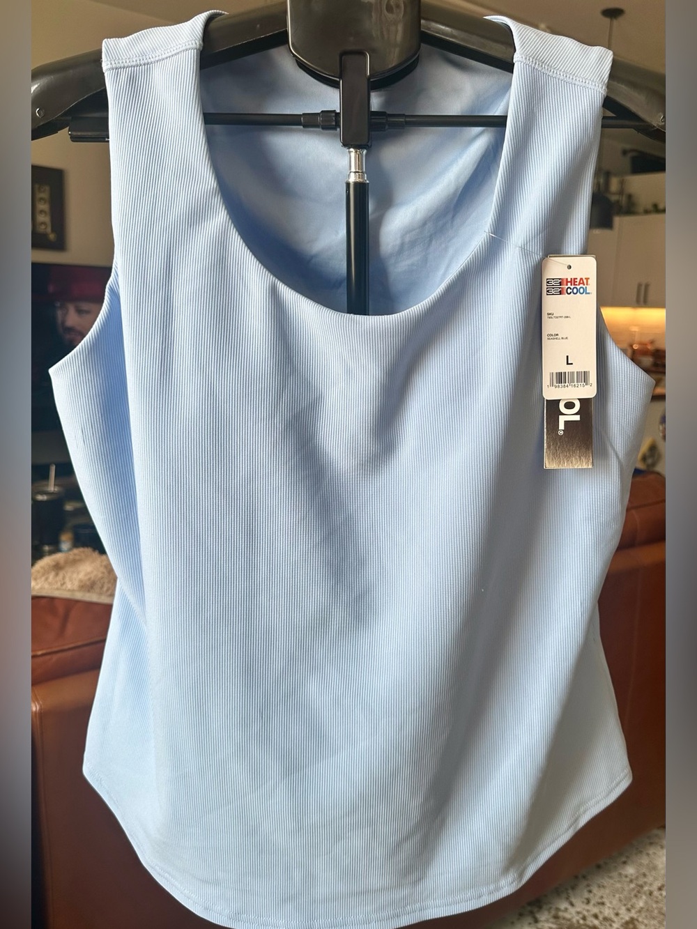 32 Degrees  Light Blue Scoop Neck Tank Top